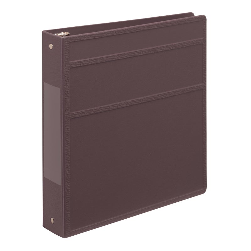 Carstens 1.5-Inch Heavy Duty 3-Ring Binder - Side Opening, Plum, Durable Plastic, Precision No-Gap Rings, Waterproof Covers, No Pockets, Holds 250 Letter-Size Sheets, BPA-Free, Made in USA (2044-3R) - Image 1